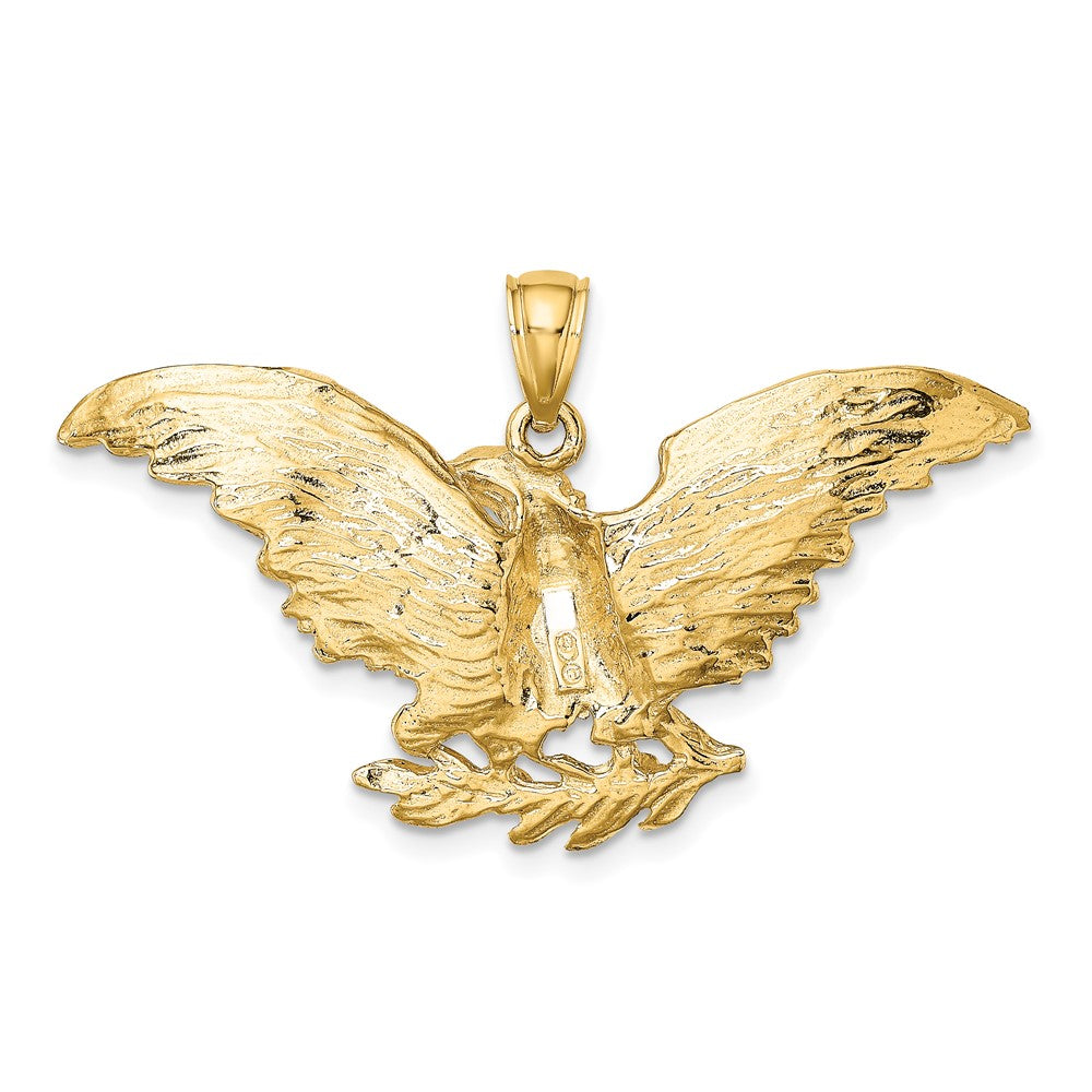 10K Eagle with Wings Spread Charm