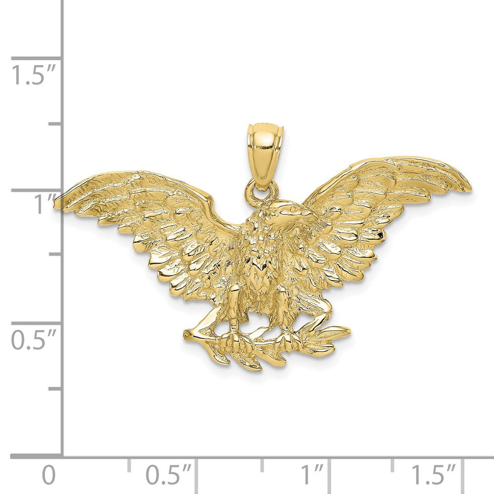 10K Eagle with Wings Spread Charm