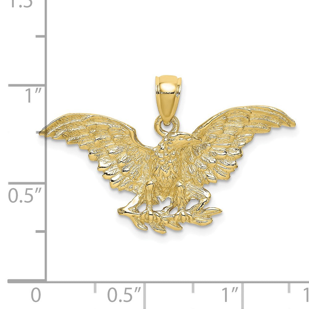 10K Eagle with Wings Spread Charm