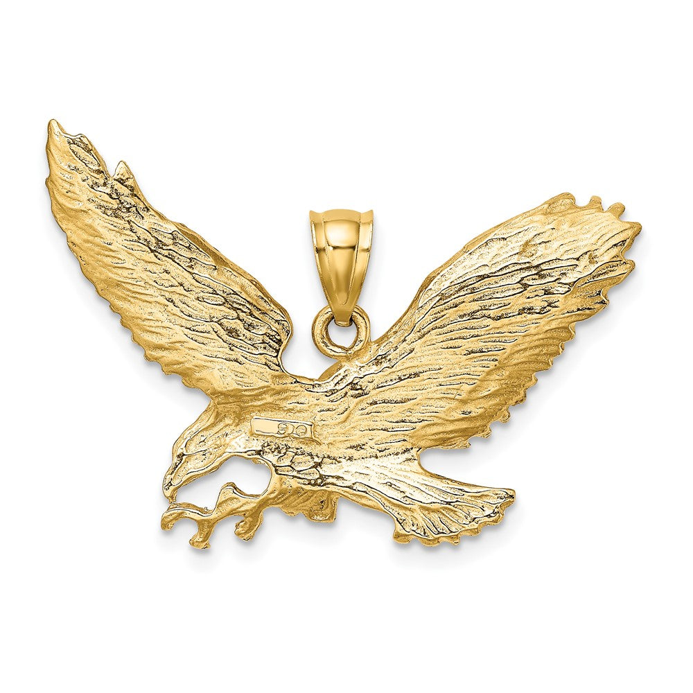 10K Eagle with Beak Touching Claws Charm