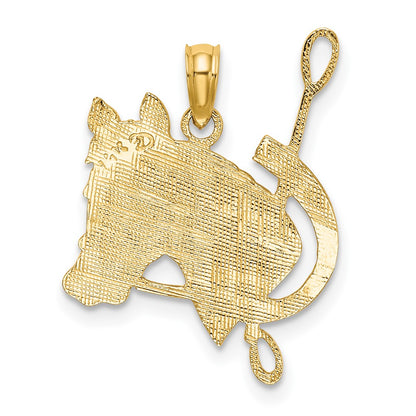 10K Textured Horse Head / Crop / Horseshoe Charm