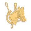 10K Textured Horse Head / Crop / Horseshoe Charm