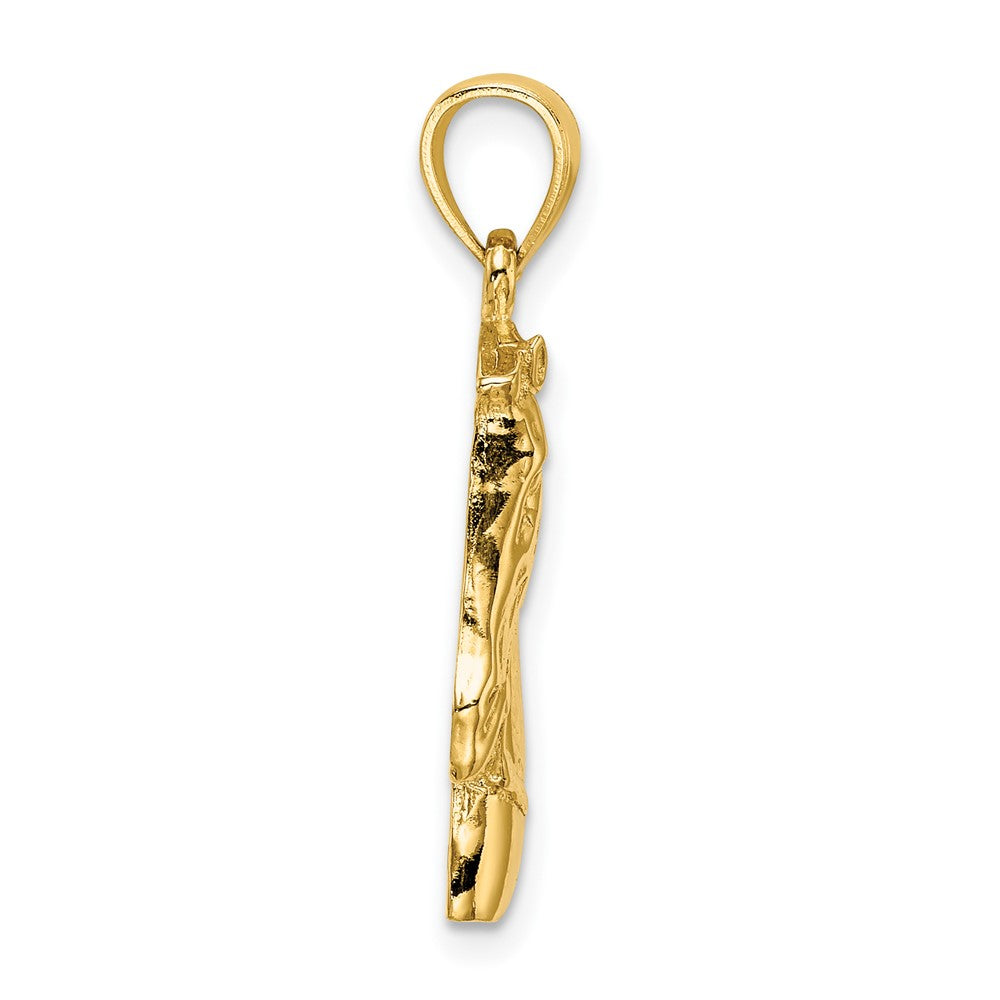 10K Horse Head with Short Mane Charm