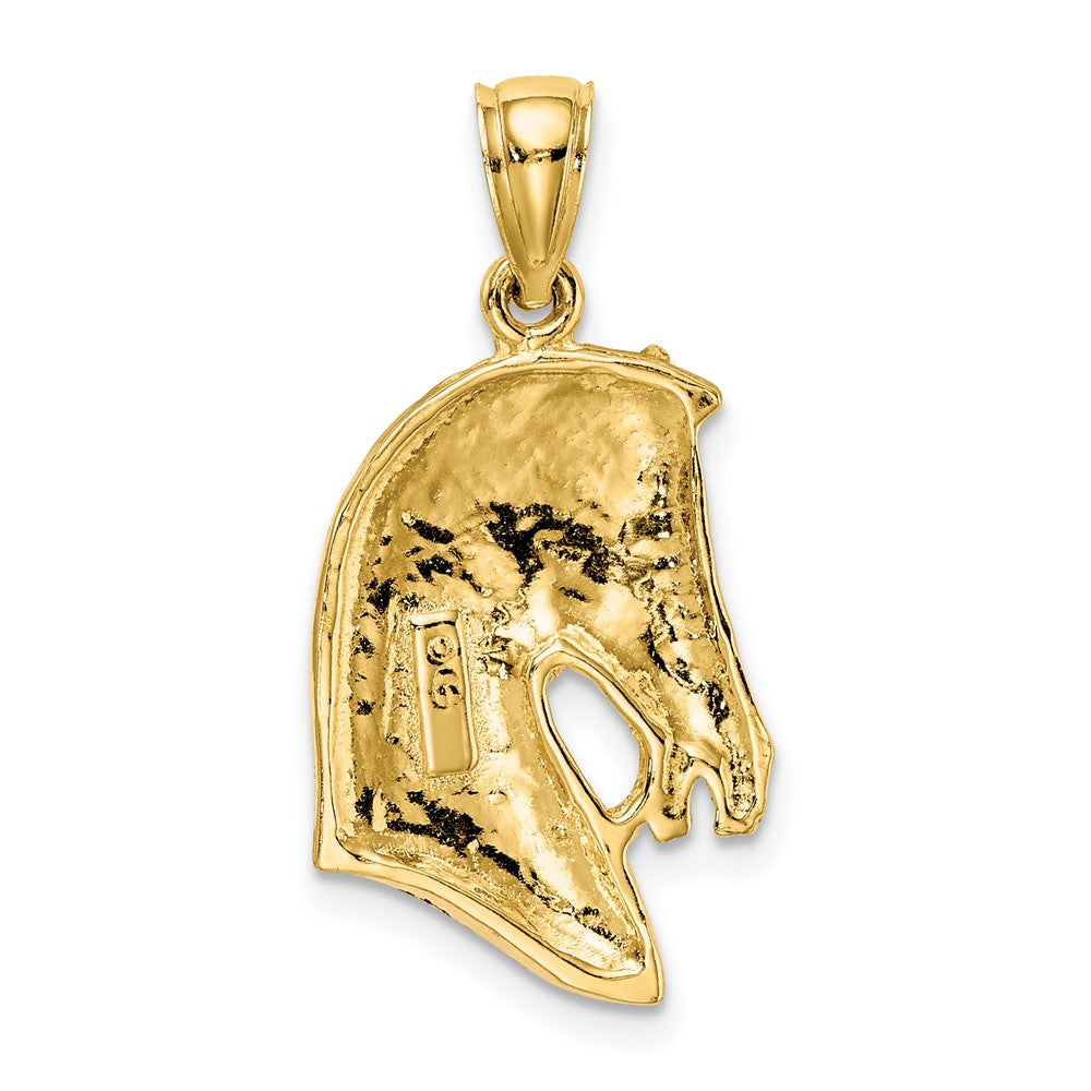 10K Horse Head with Short Mane Charm