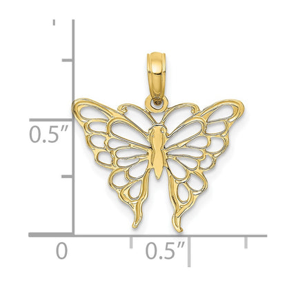 10K Cut-out Butterfly Charm