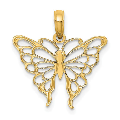 10K Cut-out Butterfly Charm