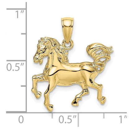 10K 2-D Horse Charm