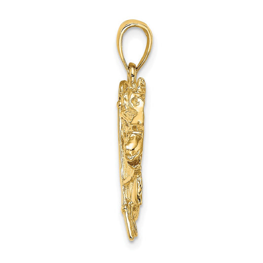 10K Horse Head / Horseshoe / Crop Charm