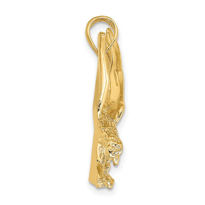 10K Eagle Landing with Wings Up Charm