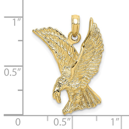 10K Eagle Landing with Wings Up Charm