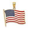 10K Red/White/Blue Enameled American Flag Charm