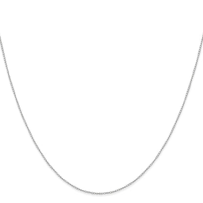 10k White Gold .42mm Carded Curb Chain