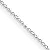 10k White Gold .42mm Carded Curb Chain
