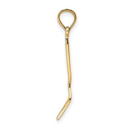 10K Black Enameled 3-D Table Fork Charm