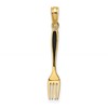 10K Black Enameled 3-D Table Fork Charm