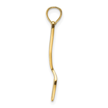 10K Black Enameled 3-D Spatula Charm