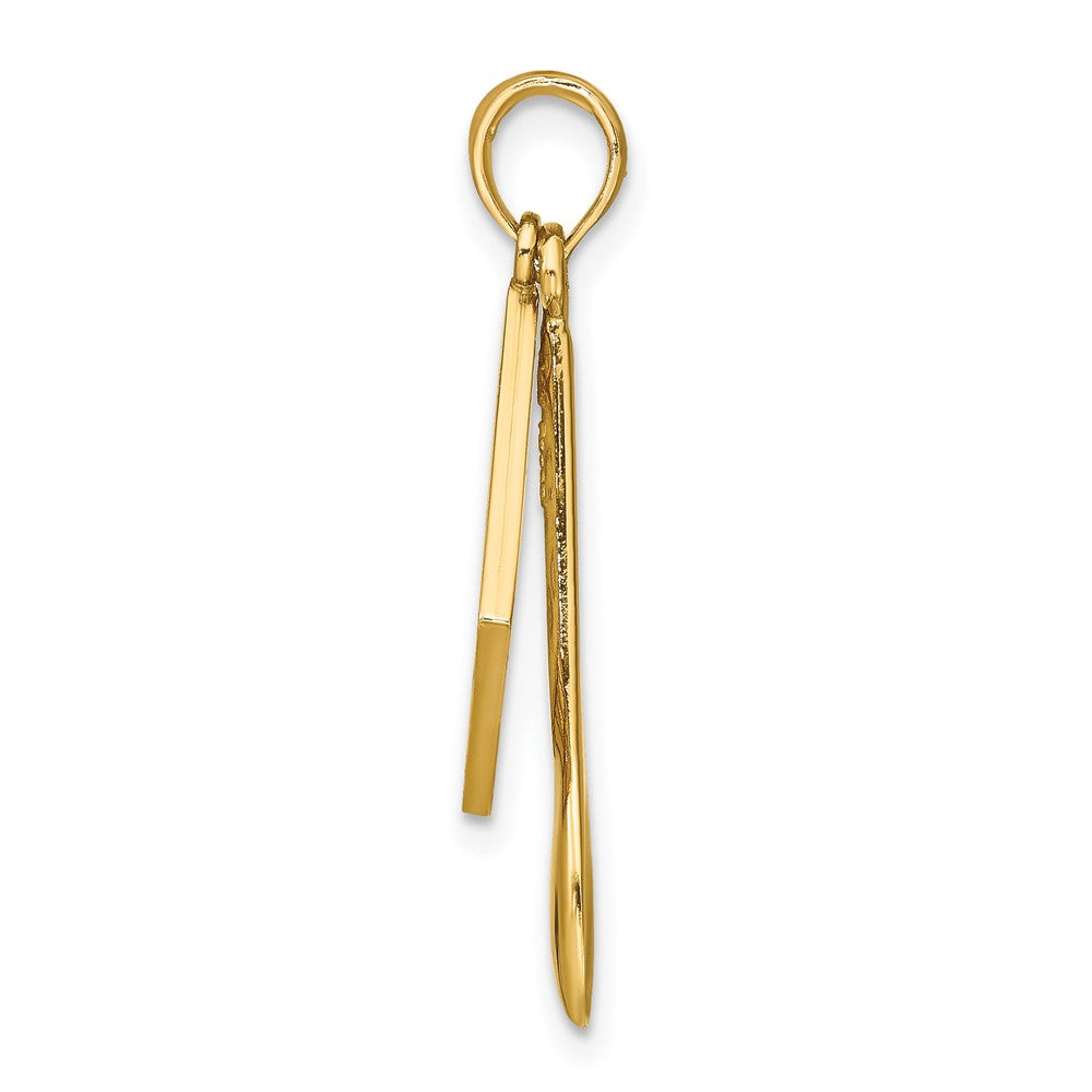 10K Enameled 3-D COOK BOOK and Spoon Charm