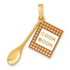 10K Enameled 3-D COOK BOOK and Spoon Charm