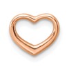 10K Rose Gold Polished 9mm Mini Floating Heart Chain Slide