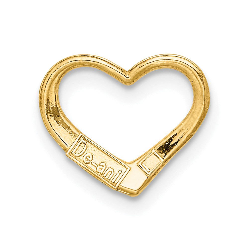 10K 11mm Small Floating Heart Chain Slide
