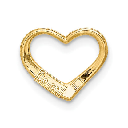 10K 11mm Small Floating Heart Chain Slide