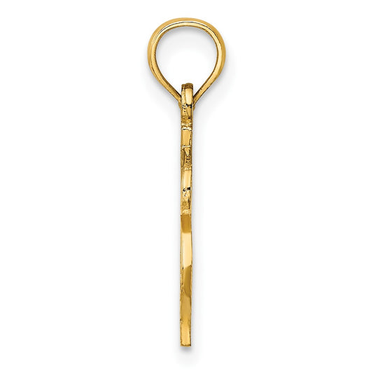 10K Dollar Sign Charm