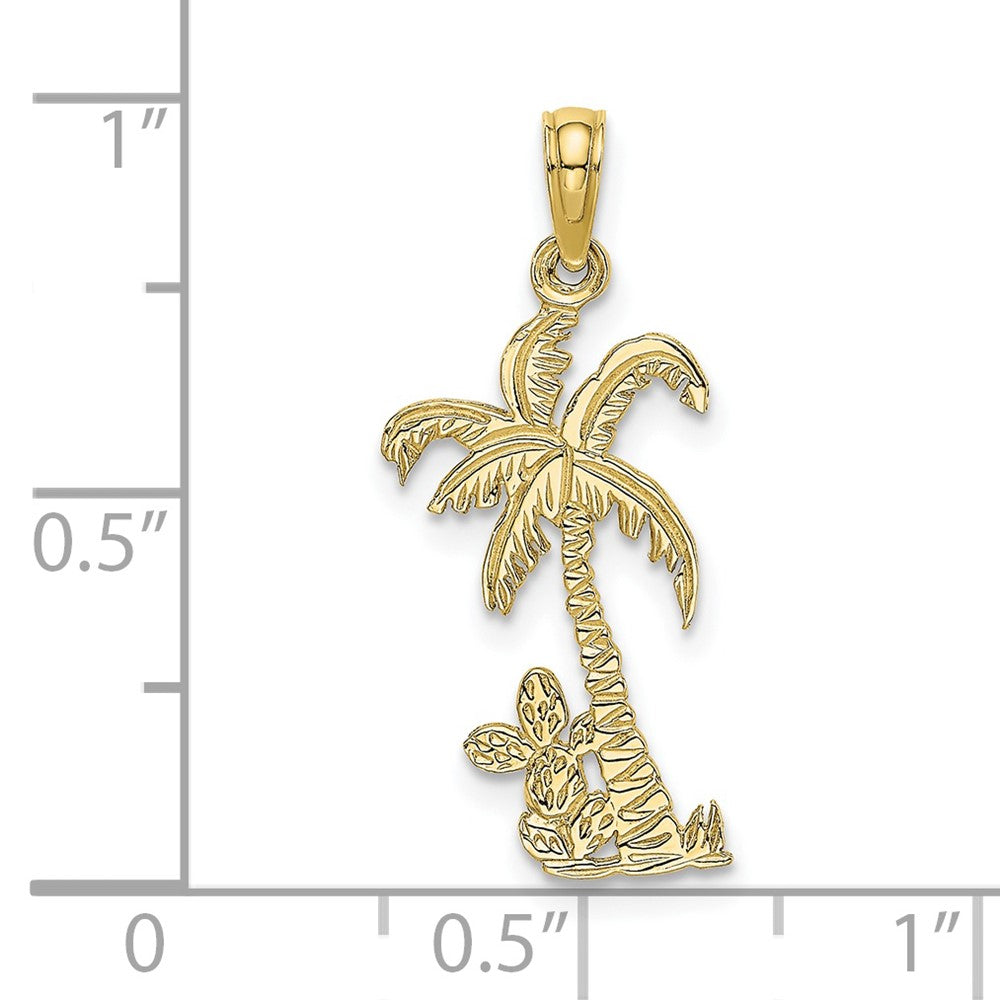 10K Palm Tree with Cactus Charm