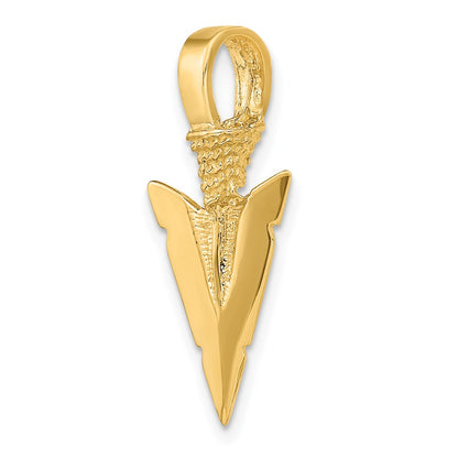 10K 3-D Arrowhead Charm