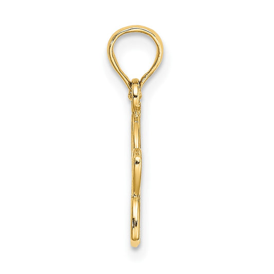 10k Cut-Out Flower Charm