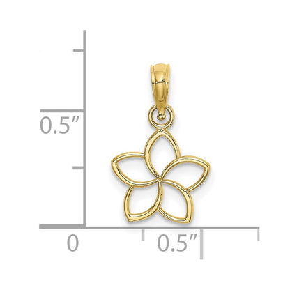 10k Cut-Out Flower Charm