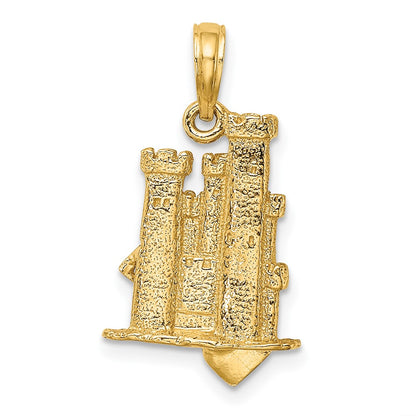 10K 3-D Sand Castle with Shovel Charm