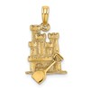 10K 3-D Sand Castle with Shovel Charm