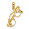 10K 3-D Moveable Eyeglasses Charm