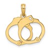 10K 3-D Moveable Handcuffs Charm