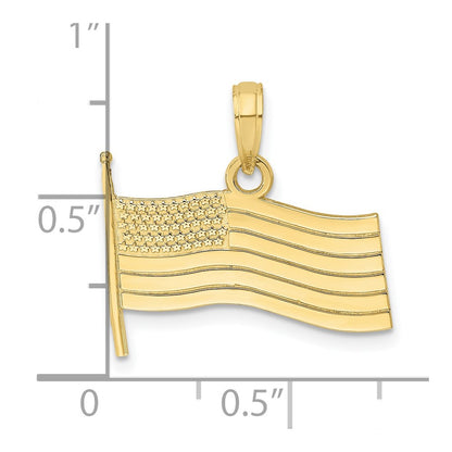10K American Flag Charm