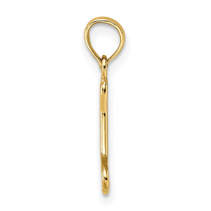 10K Cut-Out Polished Mini Dog Bone Charm