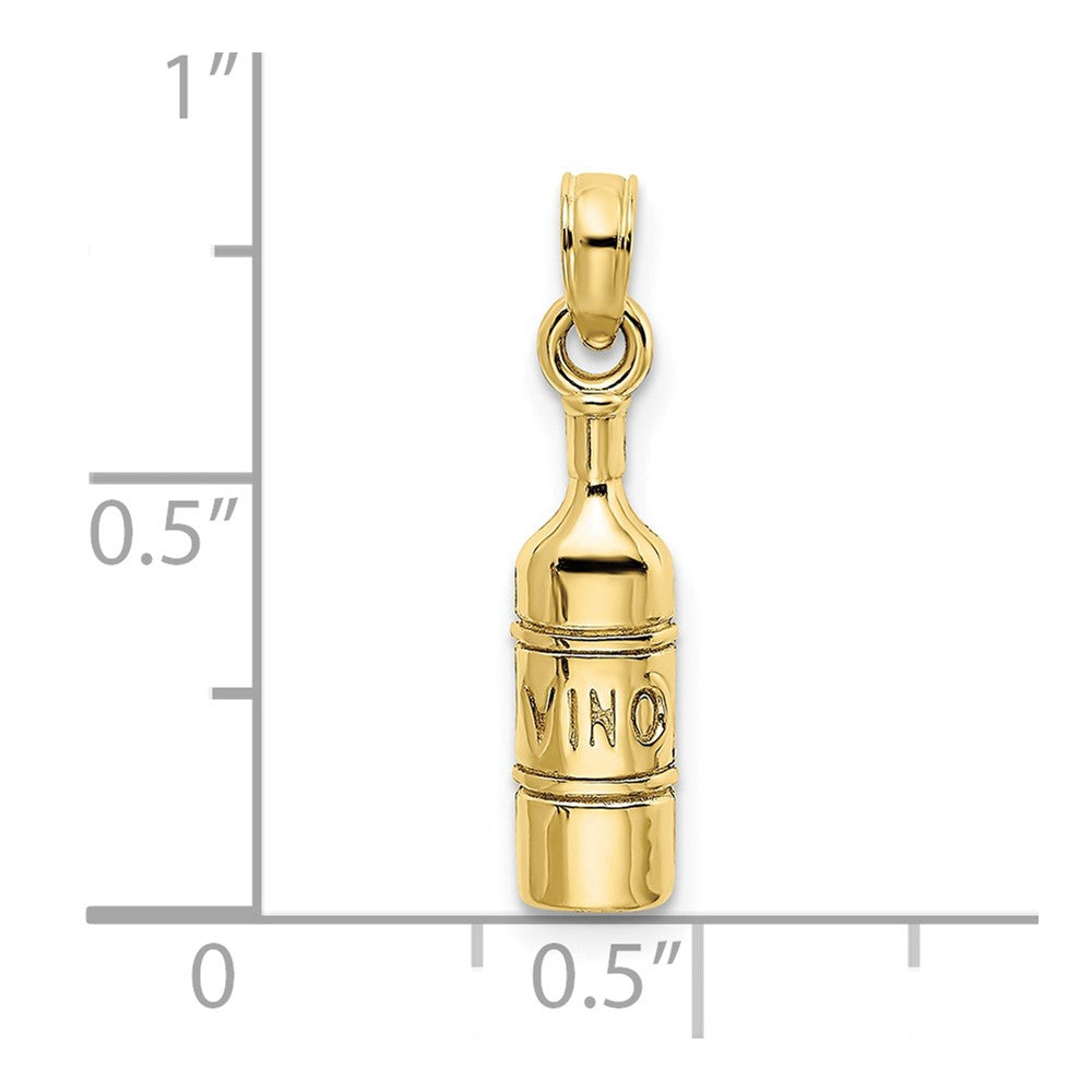 10K VINO Wine Bottle Charm