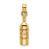 10K VINO Wine Bottle Charm