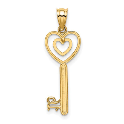 10K Key with Heart Sweet 16 Charm