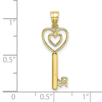 10K Key with Heart Sweet 16 Charm