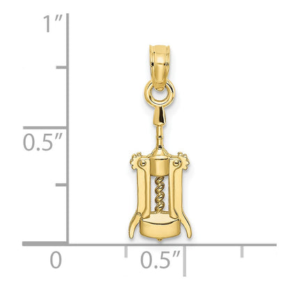 10K Wine Opener Charm