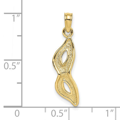10K 3-D Beveled Masquerade Mask Charm