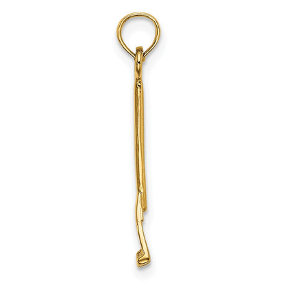 10K 3-D Leaf Rake Garden Tool Charm