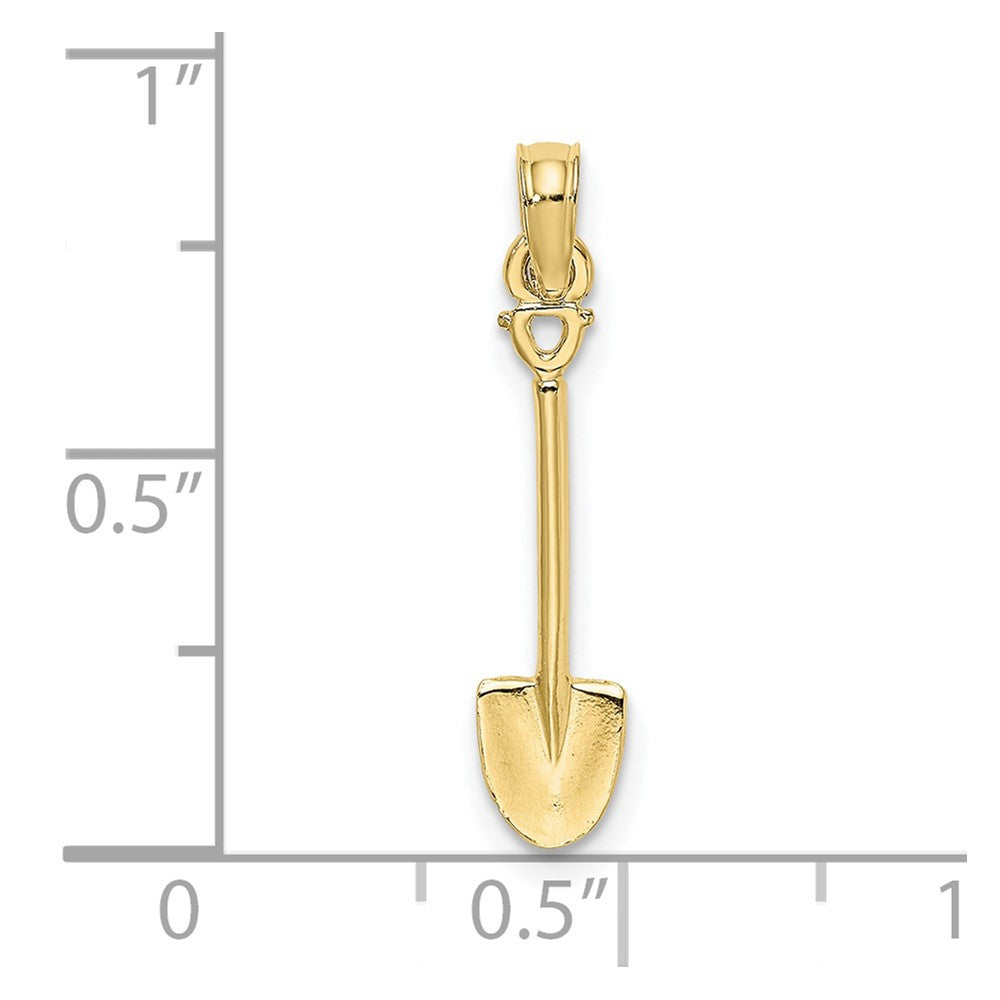 10K 3-D Polished Shovel Garden Tool Charm