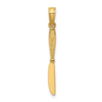 10K 3-D Polished Table Knife Charm
