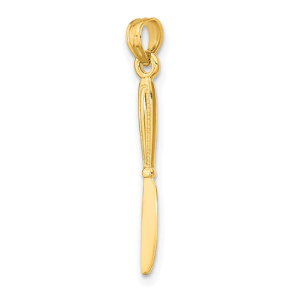 10K 3-D Polished Table Knife Charm