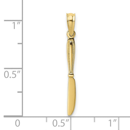 10K 3-D Polished Table Knife Charm