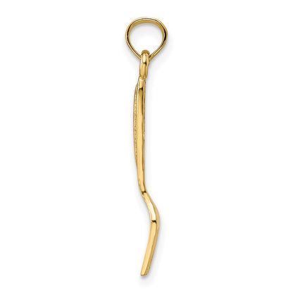 10K 3-D Polished Table Fork Charm
