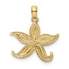 10K Flat Starfish Charm