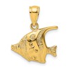 10k Polished Banner Fish Charm
